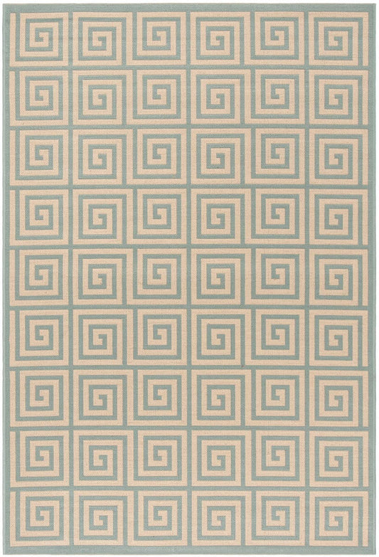 Safavieh Linden Lnd129L Cream / Aqua Geometric Area Rug