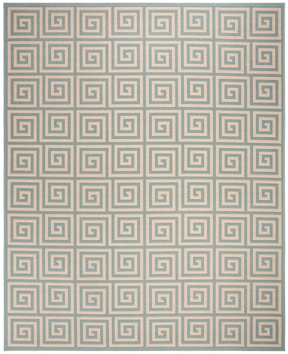 Safavieh Linden Lnd129L Cream / Aqua Geometric Area Rug