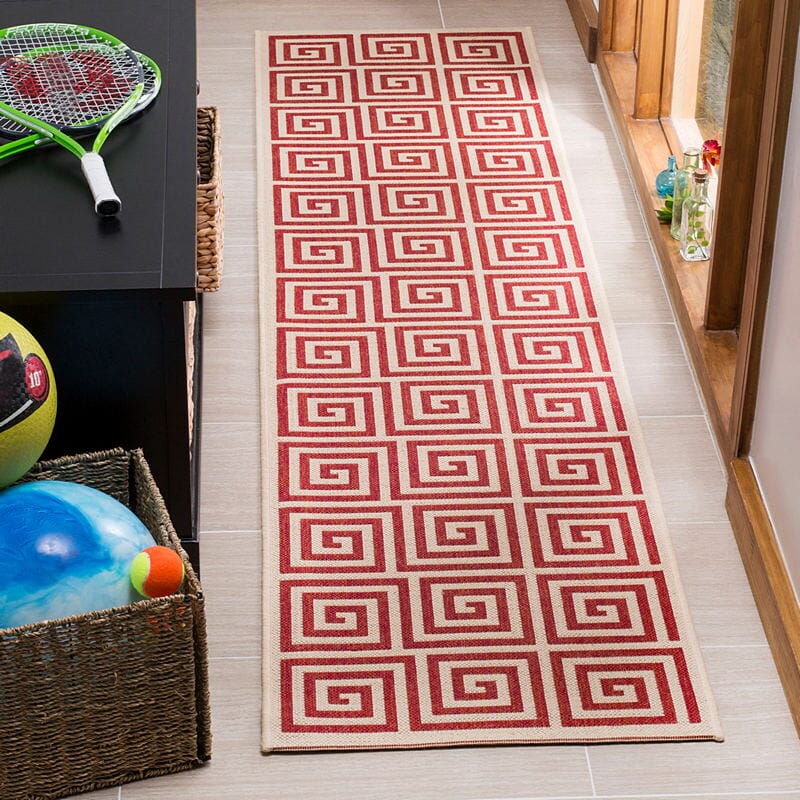 Safavieh Linden Lnd129Q Red / Creme Geometric Area Rug