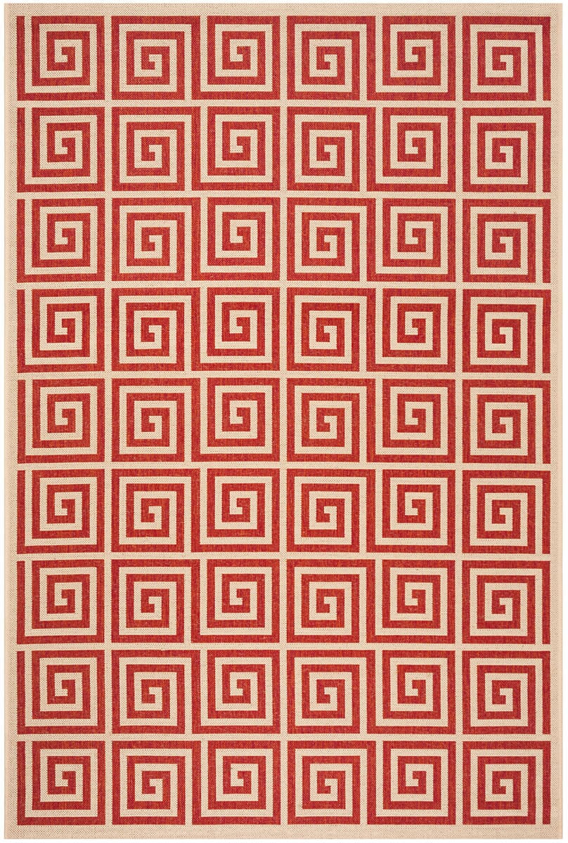 Safavieh Linden Lnd129Q Red / Creme Geometric Area Rug