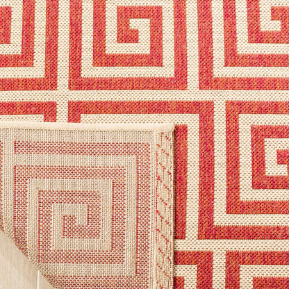 Safavieh Linden Lnd129Q Red / Creme Geometric Area Rug