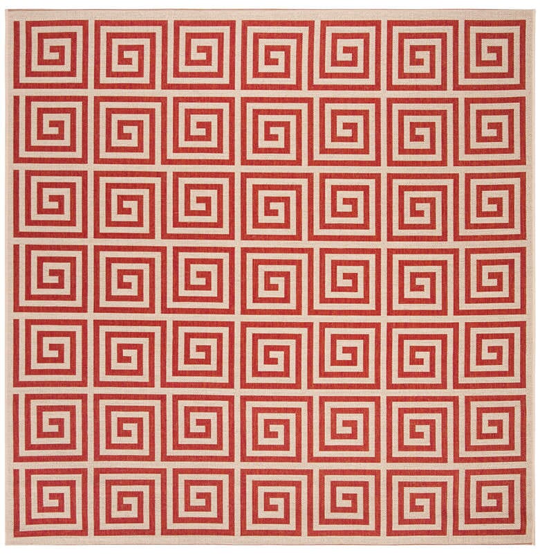 Safavieh Linden Lnd129Q Red / Creme Geometric Area Rug