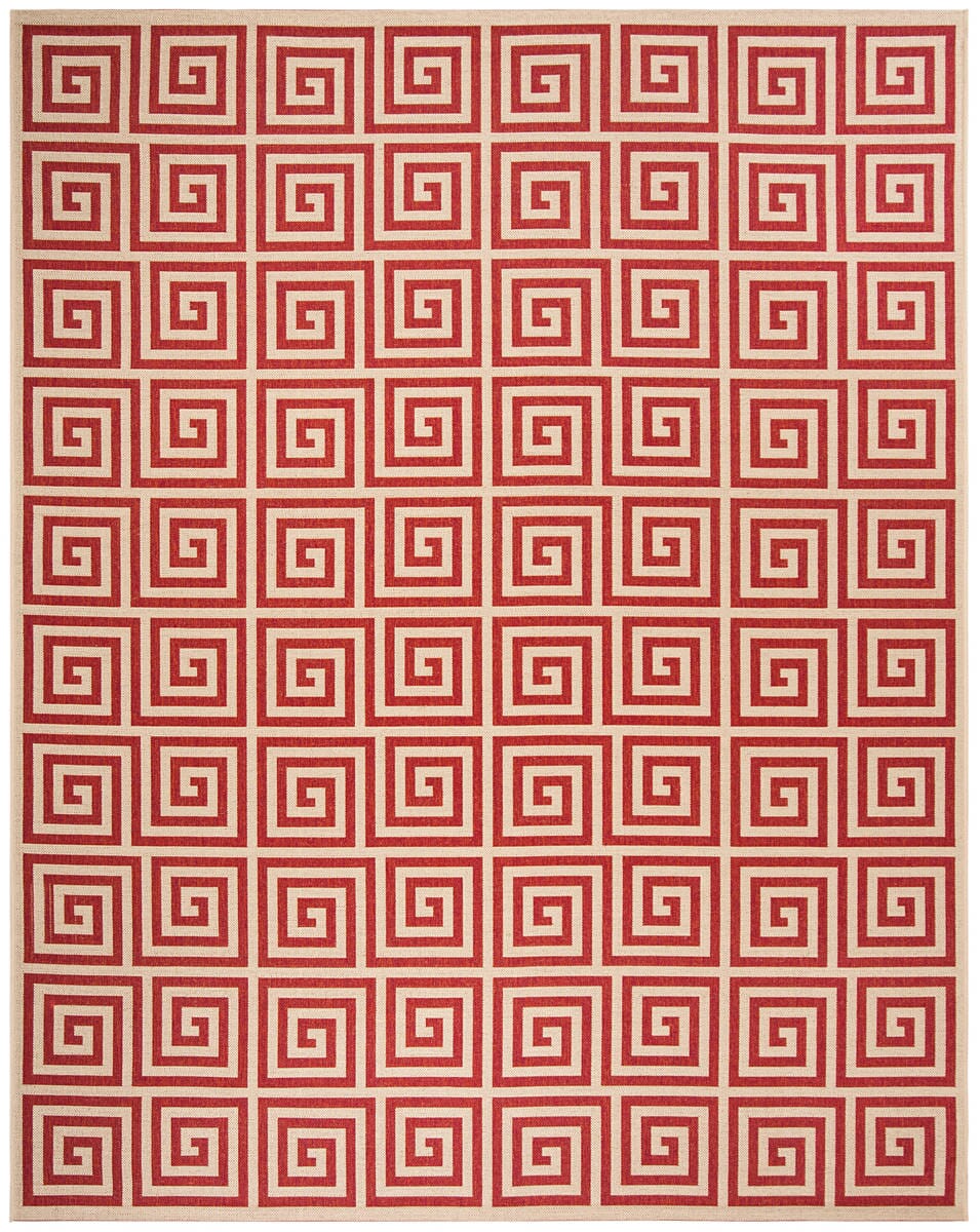 Safavieh Linden Lnd129Q Red / Creme Geometric Area Rug