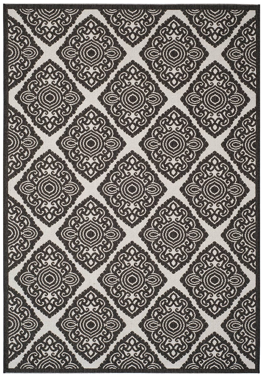 Safavieh Linden Lnd132A Light Grey / Charcoal Geometric Area Rug