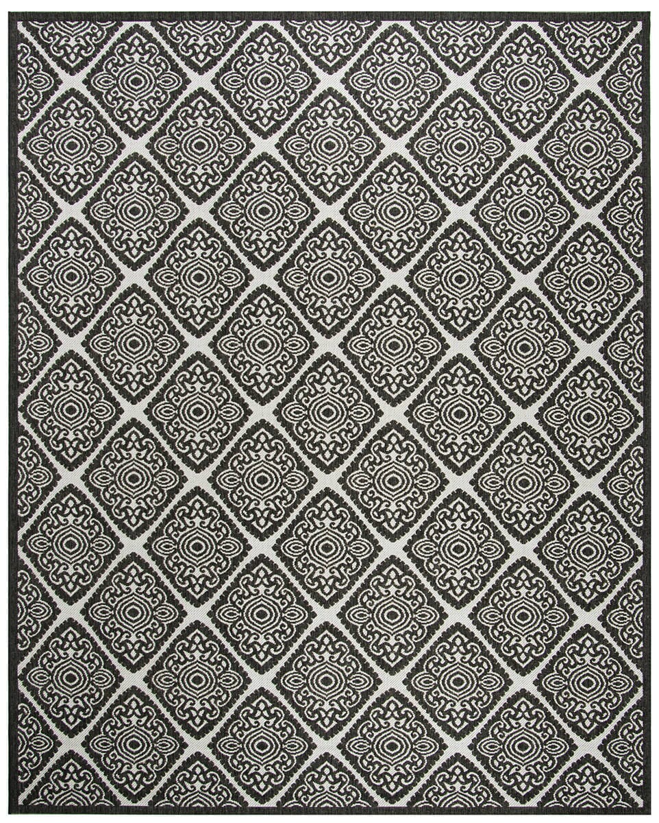 Safavieh Linden Lnd132A Light Grey / Charcoal Geometric Area Rug