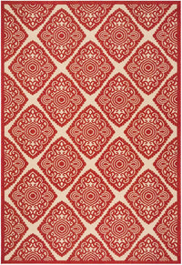 Safavieh Linden Lnd132Q Red / Creme Geometric Area Rug