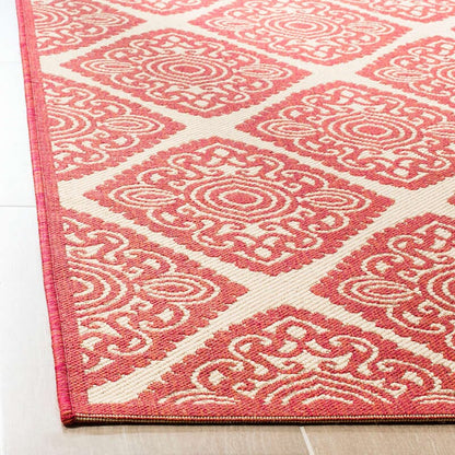 Safavieh Linden Lnd132Q Red / Creme Geometric Area Rug