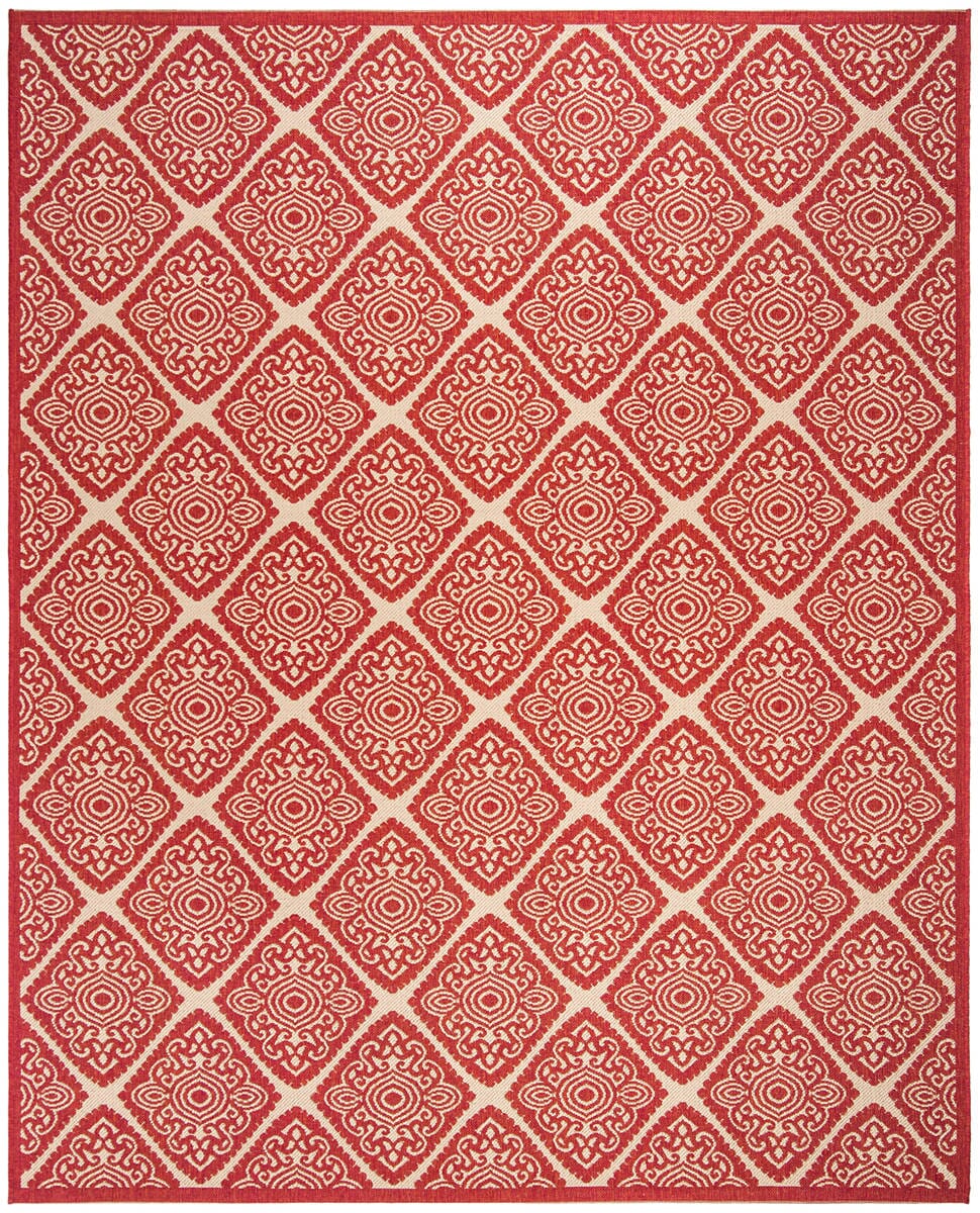 Safavieh Linden Lnd132Q Red / Creme Geometric Area Rug