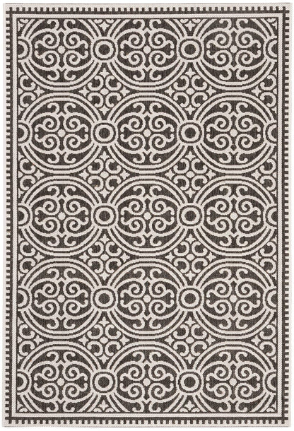 Safavieh Linden Lnd134A Light Grey / Charcoal Damask Area Rug