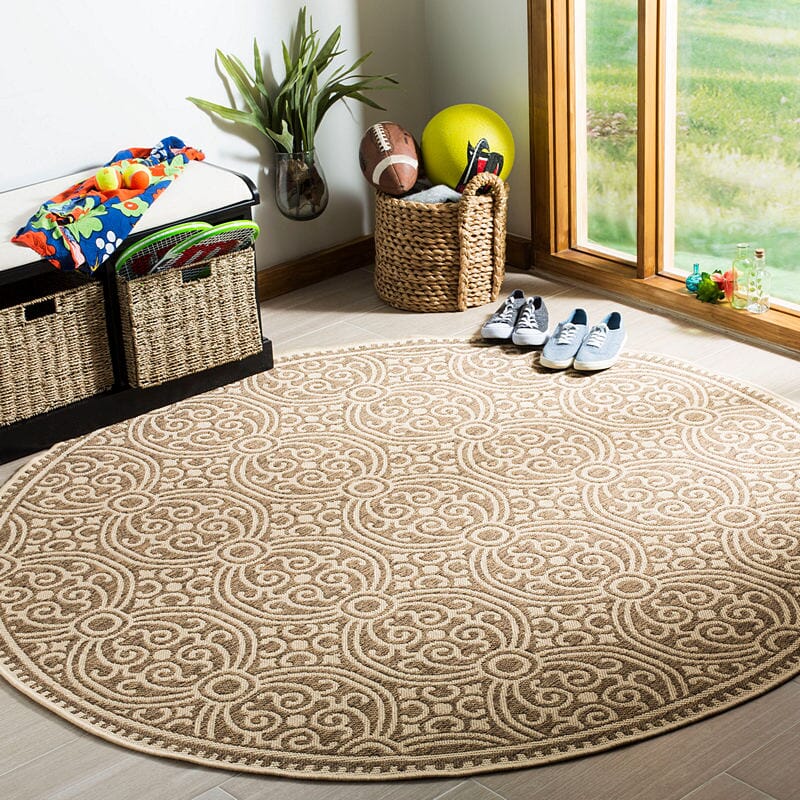 Safavieh Linden Lnd134C Cream / Beige Damask Area Rug