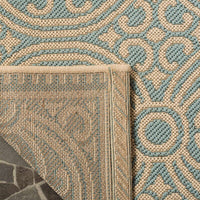 Safavieh Linden Lnd134L Cream / Aqua Damask Area Rug