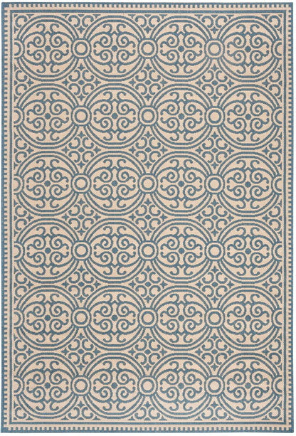 Safavieh Linden Lnd134M Blue / Creme Damask Area Rug