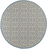 Safavieh Linden Lnd134M Blue / Creme Damask Area Rug