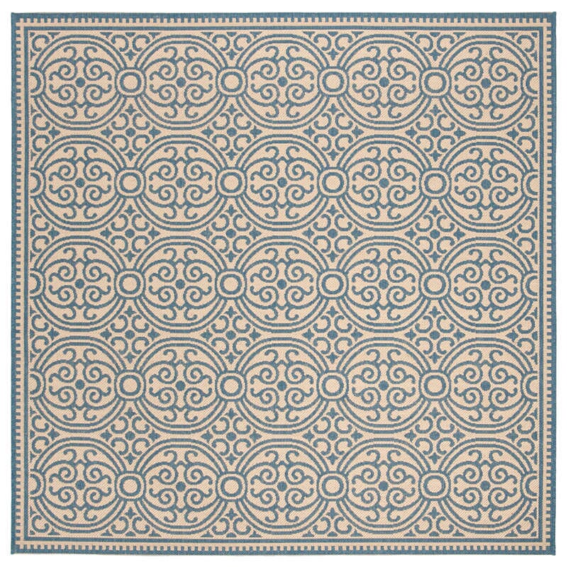 Safavieh Linden Lnd134M Blue / Creme Damask Area Rug