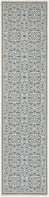 Safavieh Linden Lnd134N Cream / Blue Damask Area Rug