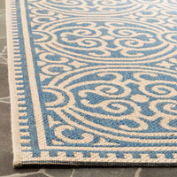 Safavieh Linden Lnd134N Cream / Blue Damask Area Rug