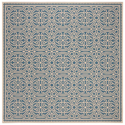 Safavieh Linden Lnd134N Cream / Blue Damask Area Rug