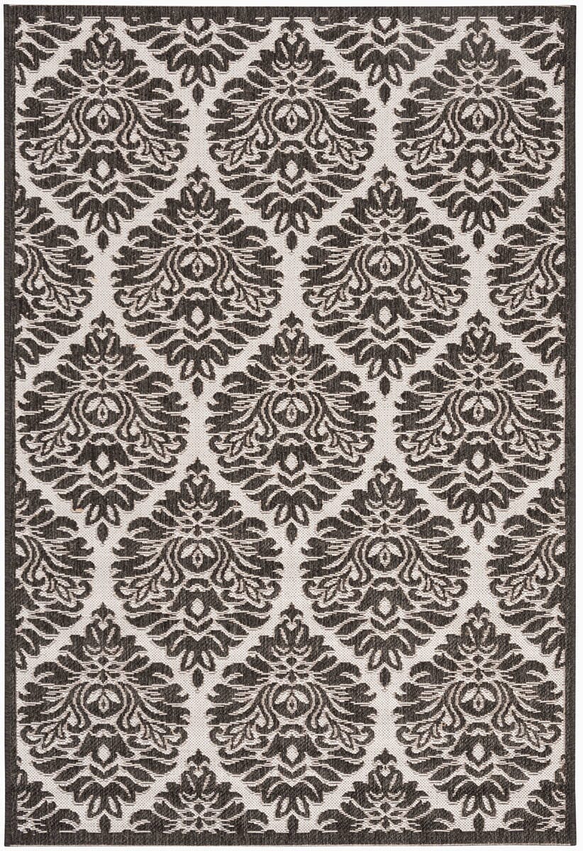 Safavieh Linden Lnd135A Light Grey / Charcoal Damask Area Rug