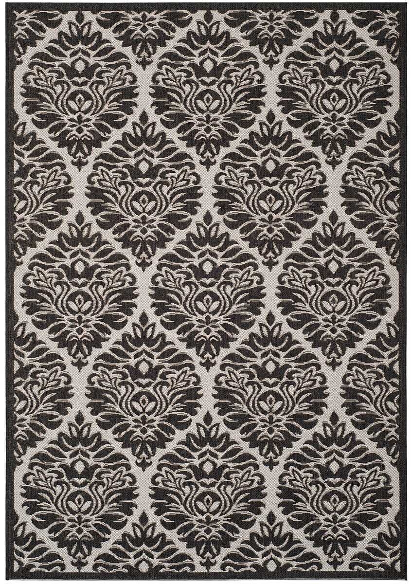 Safavieh Linden Lnd135A Light Grey / Charcoal Damask Area Rug