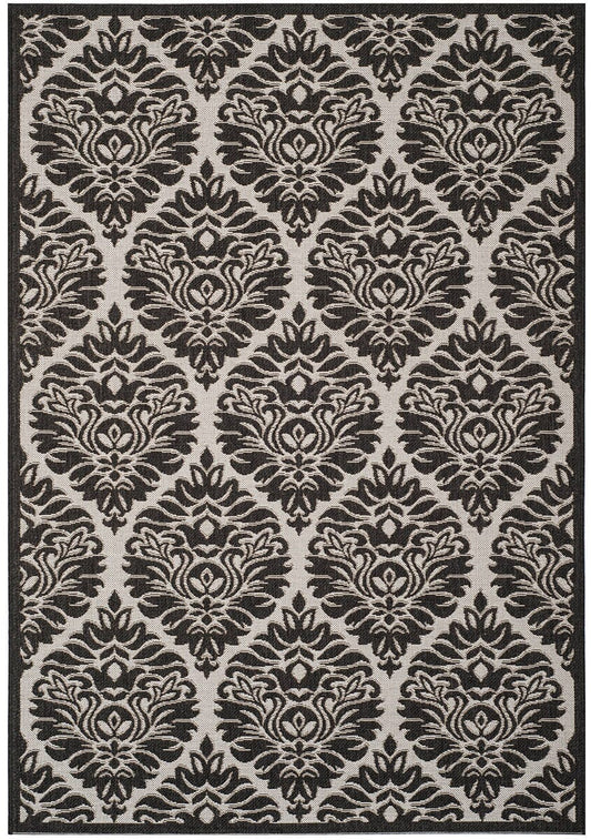 Safavieh Linden Lnd135A Light Grey / Charcoal Damask Area Rug