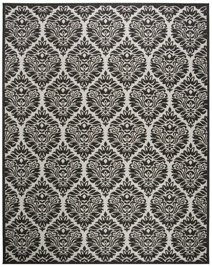 Safavieh Linden Lnd135A Light Grey / Charcoal Damask Area Rug