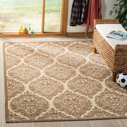 Safavieh Linden Lnd135C Cream / Beige Damask Area Rug