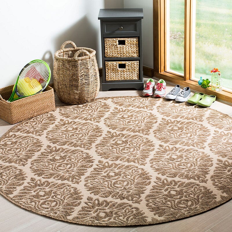 Safavieh Linden Lnd135C Cream / Beige Damask Area Rug