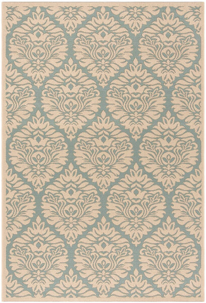 Safavieh Linden Lnd135K Aqua / Cream Damask Area Rug