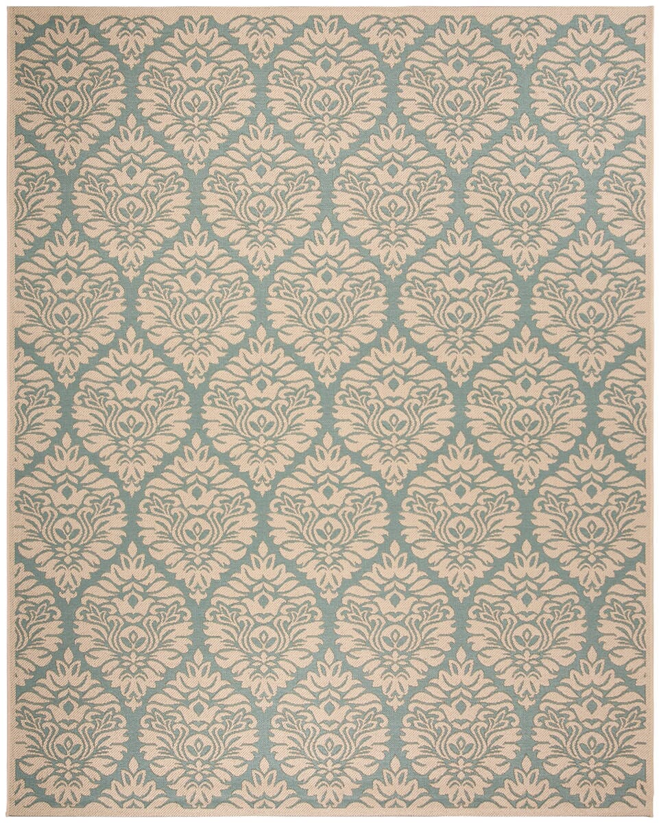 Safavieh Linden Lnd135K Aqua / Cream Damask Area Rug