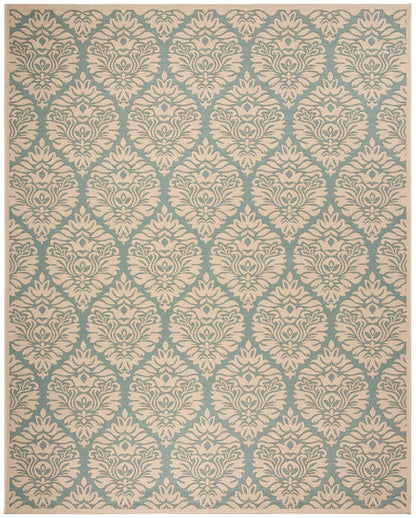 Safavieh Linden Lnd135K Aqua / Cream Damask Area Rug