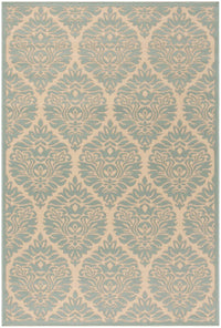 Safavieh Linden Lnd135L Cream / Aqua Damask Area Rug