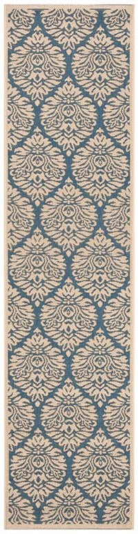 Safavieh Linden Lnd135M Blue / Creme Damask Area Rug