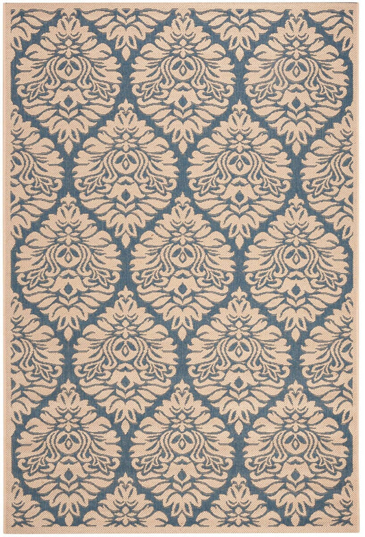 Safavieh Linden Lnd135M Blue / Creme Damask Area Rug