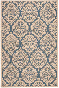 Safavieh Linden Lnd135M Blue / Creme Damask Area Rug