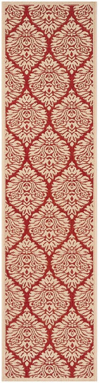 Safavieh Linden Lnd135Q Red / Creme Damask Area Rug