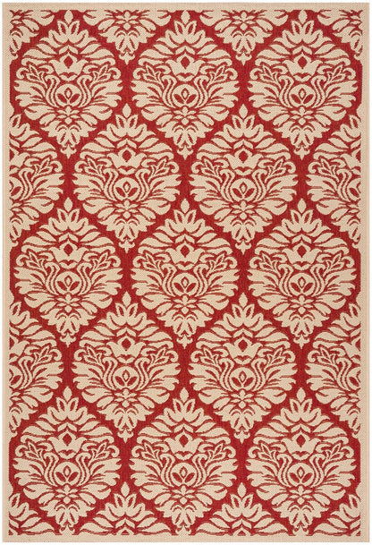 Safavieh Linden Lnd135Q Red / Creme Damask Area Rug