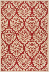 Safavieh Linden Lnd135Q Red / Creme Damask Area Rug