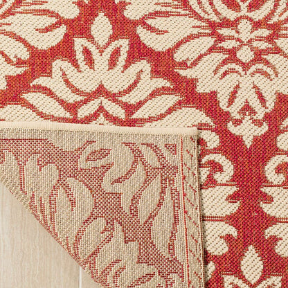 Safavieh Linden Lnd135Q Red / Creme Damask Area Rug