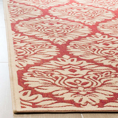 Safavieh Linden Lnd135Q Red / Creme Damask Area Rug