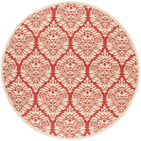 Safavieh Linden Lnd135Q Red / Creme Damask Area Rug