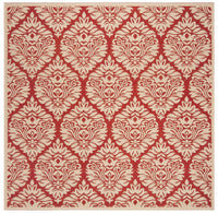 Safavieh Linden Lnd135Q Red / Creme Damask Area Rug