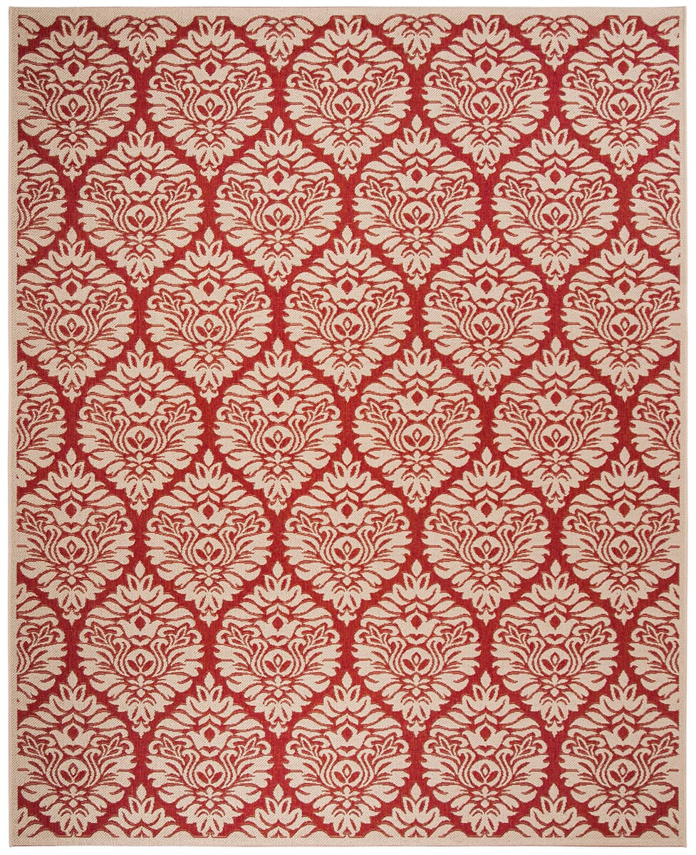 Safavieh Linden Lnd135Q Red / Creme Damask Area Rug