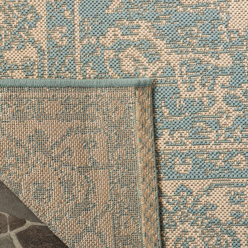 Safavieh Linden Lnd137L Cream / Aqua Area Rug