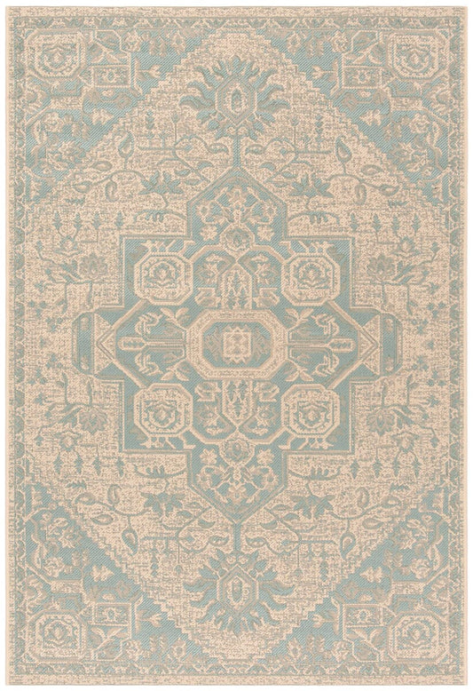 Safavieh Linden Lnd138K Aqua / Cream Area Rug