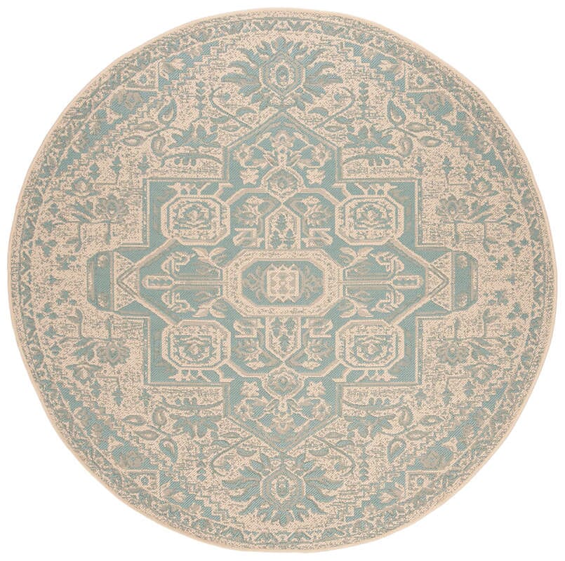 Safavieh Linden Lnd138K Aqua / Cream Area Rug