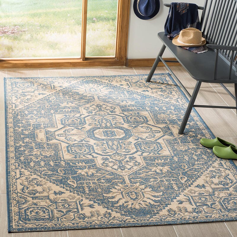 Safavieh Linden Lnd138N Cream / Blue Area Rug