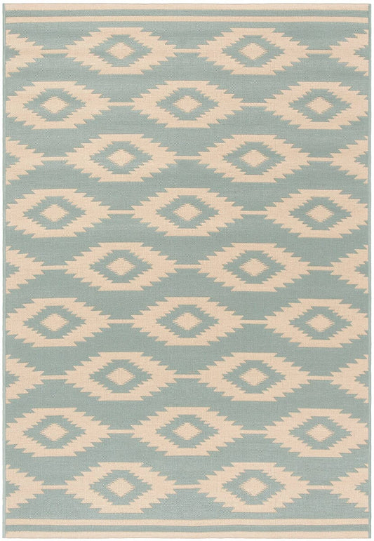 Safavieh Linden Lnd171L Cream / Aqua Damask Area Rug