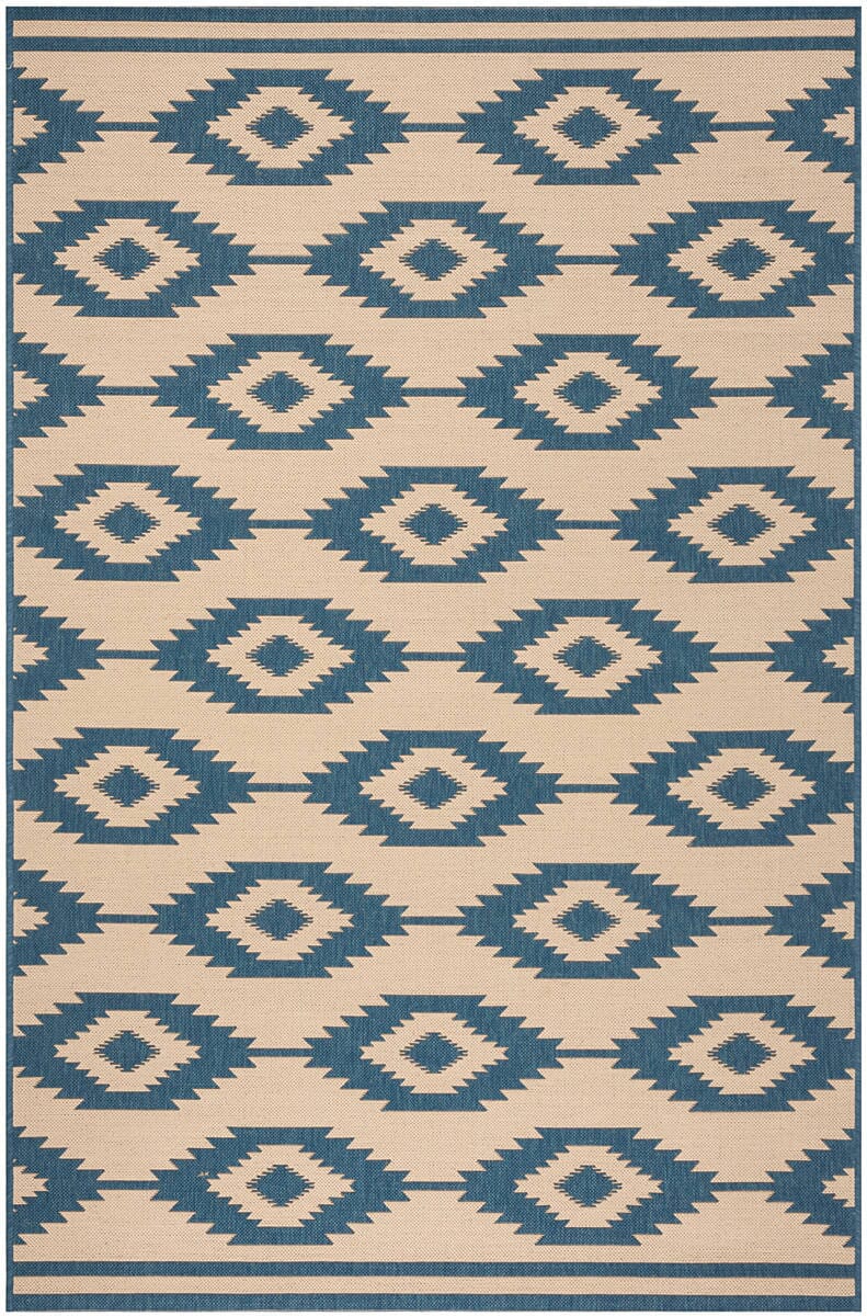 Safavieh Linden Lnd171M Blue / Creme Damask Area Rug