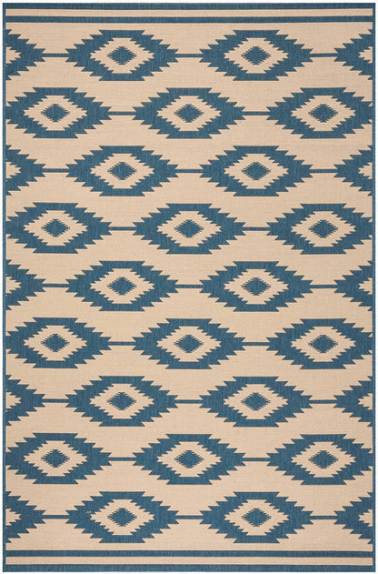 Safavieh Linden Lnd171M Blue / Creme Damask Area Rug