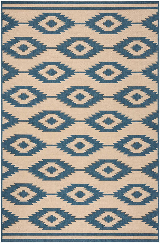 Safavieh Linden Lnd171M Blue / Creme Damask Area Rug